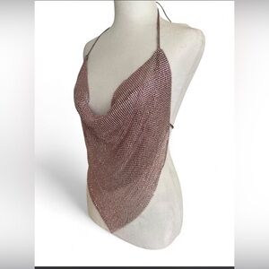 Rhinestone Halter Top